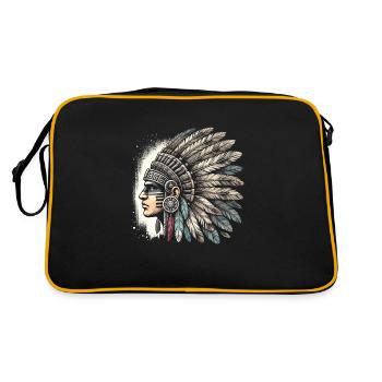 Guerrier aztèque avec traditionnel - Sac Retro - noir/or - Dos
