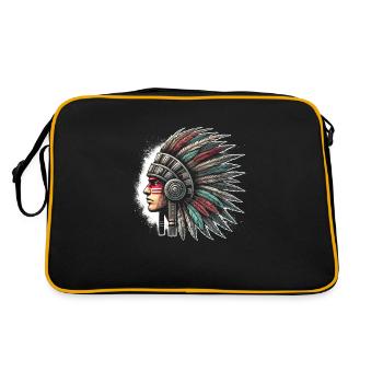 Guerrier aztèque avec traditionnel - Sac Retro - noir/or - Dos