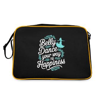 Rhythmic movements in oriental dance: - Retro Bag - black/gold - Back