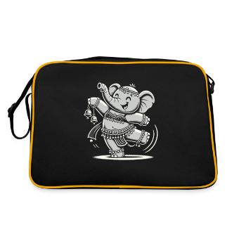 Rhythmic movements in oriental dance: - Retro Bag - black/gold - Back