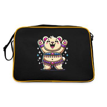 Rhythmic movements in oriental dance: - Retro Bag - black/gold - Back