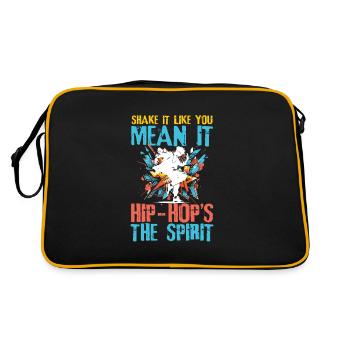 Shake It Like You Mean It Hip Hop's The Spirit - Retro Tasche - Schwarz/Gold - Hinten