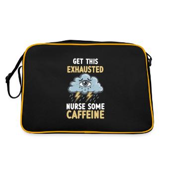 Exhaustion and burnout in overworked people - Retro Bag - black/gold - Back