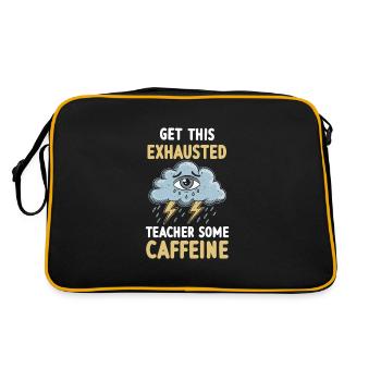 Teacher Wearion Burnout Motif révisé - Sac Retro - noir/or - Dos
