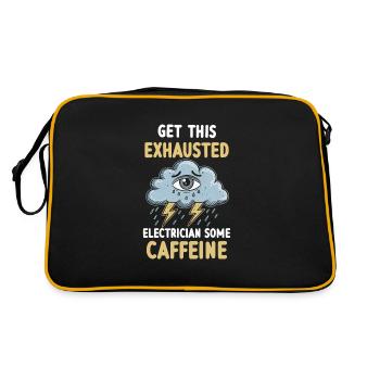 Exhaustion and burnout for overworked people - Retro Bag - black/gold - Back