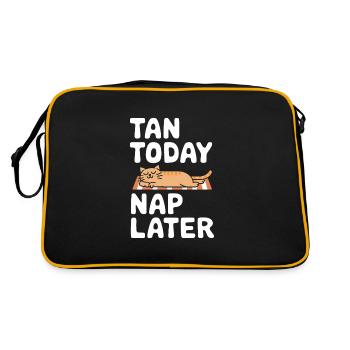 Sunny days with the relaxed cat under the - Retro Bag - black/gold - Back