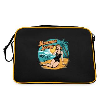 Ambiance rétro d’amour de la plage pour un - Sac Retro - noir/or - Dos