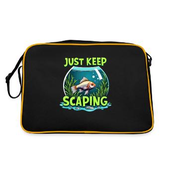 Faszinierende Aquascaping Welt Unterwasser - Retro Tasche - Schwarz/Gold - Hinten