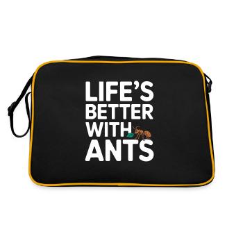 Fourmilier passionné fourmi gardant fourmis colonie constructeur - Sac Retro - noir/or - Dos