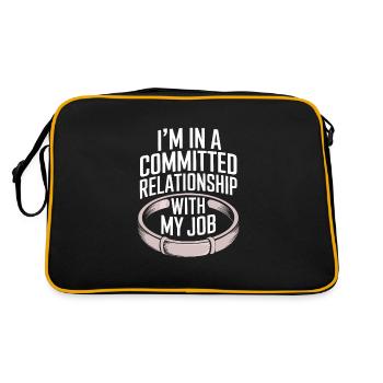 Ambitious goals and hustle culture - Retro Bag - black/gold - Back