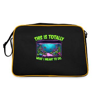 Aquascaping Enthusiast Underwater Gardening - Retro Tasche - Schwarz/Gold - Hinten