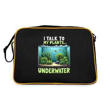 Aquascaping Enthusiast Underwater Gardening - Retro Tasche - Schwarz/Gold - Hinten