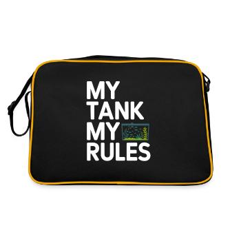 Aquascaping Enthusiast Underwater Gardening - Retro Tasche - Schwarz/Gold - Hinten