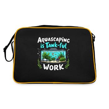 Aquascaping Enthusiast Underwater Gardening - Retro Tasche - Schwarz/Gold - Hinten