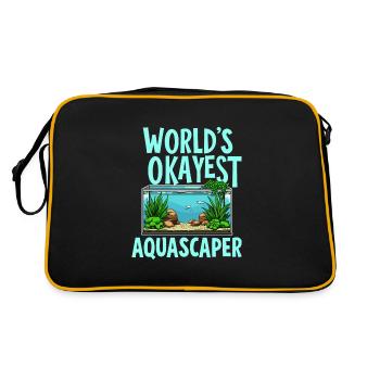 Aquascaping Enthusiast Underwater Gardening - Retro Tasche - Schwarz/Gold - Hinten