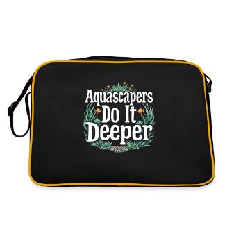 Aquascaping Enthusiast Underwater Gardening - Retro Tasche - Schwarz/Gold - Hinten