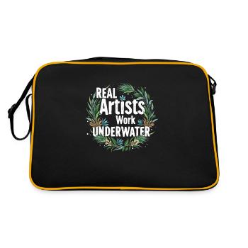 Aquascaping Enthusiast Underwater Gardening - Retro Tasche - Schwarz/Gold - Hinten