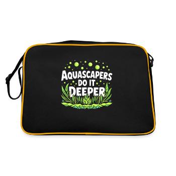 Aquascaping Enthusiast Underwater Gardening - Retro Tasche - Schwarz/Gold - Hinten