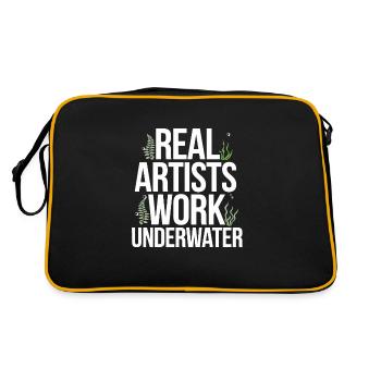 Aquascaping Enthusiast Underwater Gardening - Retro Tasche - Schwarz/Gold - Hinten