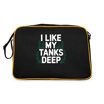 Aquascaping Enthusiast Underwater Gardening - Retro Tasche - Schwarz/Gold - Hinten