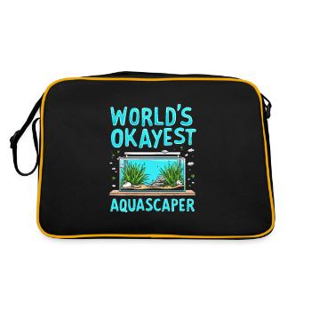 Aquascaping Enthusiast Underwater Gardening - Retro Tasche - Schwarz/Gold - Hinten