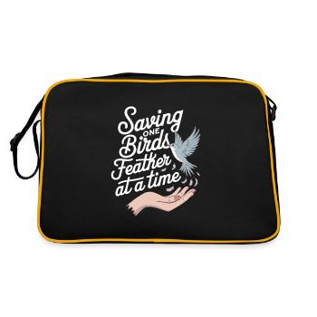Passionné par le sauvetage des oiseaux et la faune sauvage - Sac Retro - noir/or - Dos