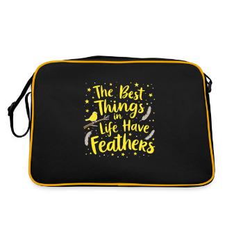 Passionné par le sauvetage des oiseaux et la faune sauvage - Sac Retro - noir/or - Dos