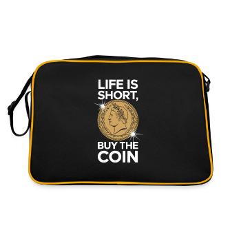 Coin Collector Coin Collection Numismatic History - Retro Bag - black/gold - Back