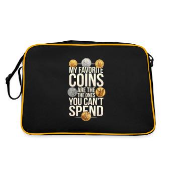 Coin Collector Coin Collection Numismatic History - Retro Bag - black/gold - Back