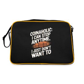 Coin Collector Coin Collection Numismatic History - Retro Bag - black/gold - Back