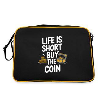 Coin Collector Coin Collection Numismatic History - Retro Bag - black/gold - Back
