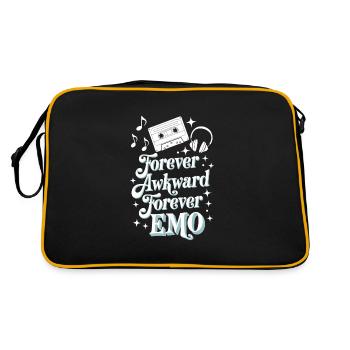 Emo Vibes and Emotional Punk Aesthetic for the - Retro Bag - black/gold - Back
