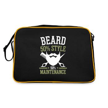 Humour drôle pour la barbe pour les passionnés et les amoureux de la barbe - Sac Retro - noir/or - Dos