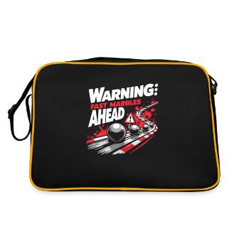 Thrilling Marble Racing Adventures for Enthusiasts - Retro Bag - black/gold - Back