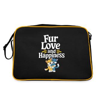Furry Fandom Enthousiaste Cosplay Fun et Fursuiting - Sac Retro - noir/or - Dos