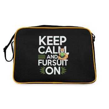 Furry Fandom Enthousiaste Cosplay Fun et Fursuiting - Sac Retro - noir/or - Dos