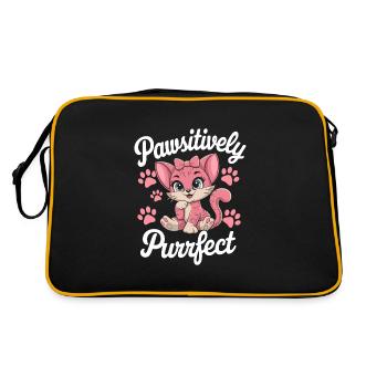 Furry Fandom Enthousiaste Cosplay Fun et Fursuiting - Sac Retro - noir/or - Dos