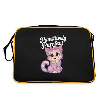 Furry Fandom Enthousiaste Cosplay Fun et Fursuiting - Sac Retro - noir/or - Dos