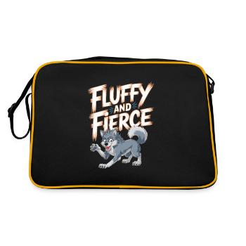 Furry Fandom Enthousiaste Cosplay Fun et Fursuiting - Sac Retro - noir/or - Dos