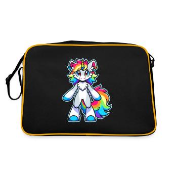 Furry Fandom Enthousiaste Cosplay Fun et Fursuiting - Sac Retro - noir/or - Dos