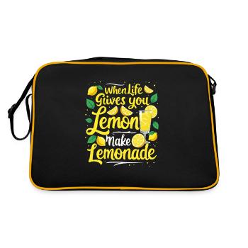 Refreshing Lemonade Vibes: Perfect for Lemonade - Retro Bag - black/gold - Back