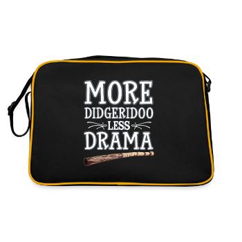 Didgeridoo Player Embracing Aboriginal Instrument - Retro Bag - black/gold - Back