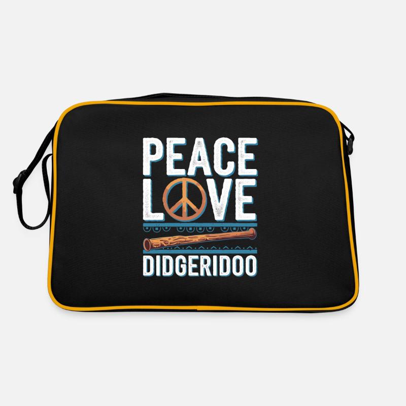 Didgeridoo Player Embracing Aboriginal Instrument Retro Tasche