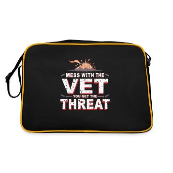 Honor Veterans Day with Patriotism and Military - Retro Bag - black/gold - Back