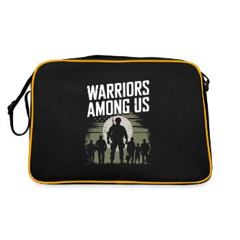 Honor Veterans Day with Patriotism and Military - Retro Tasche - Schwarz/Gold - Hinten