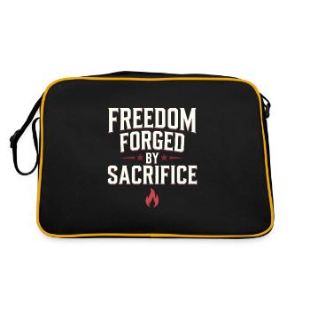 Honor Veterans Day with Patriotism and Military - Retro Tasche - Schwarz/Gold - Hinten