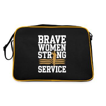 Honor Veterans Day with Patriotism and Military - Retro Tasche - Schwarz/Gold - Hinten