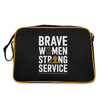 Honor Veterans Day with Patriotism and Military - Retro Bag - black/gold - Back