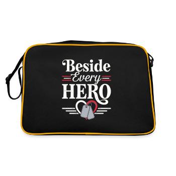Honor Veterans Day with Patriotism and Military - Retro Tasche - Schwarz/Gold - Hinten