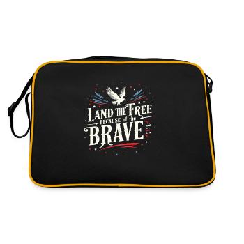 Honor Veterans Day with Patriotism and Military - Retro Tasche - Schwarz/Gold - Hinten